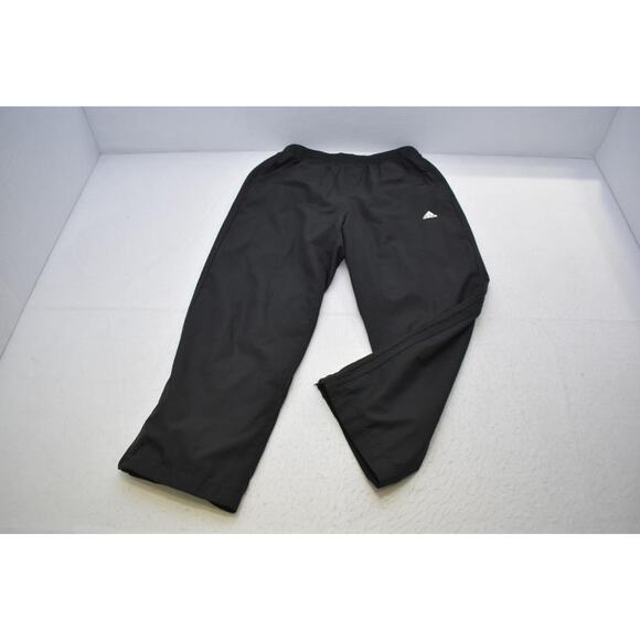 Adidas Track Pants Athletic Black Lined With Pockets Mens Size Medium SHORT - Picture 2 of 9